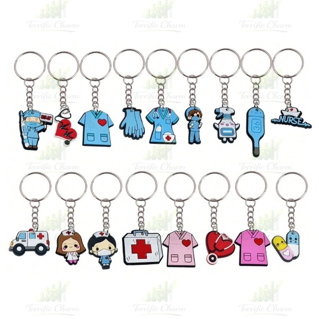Medical Cartoon Themed Keychain