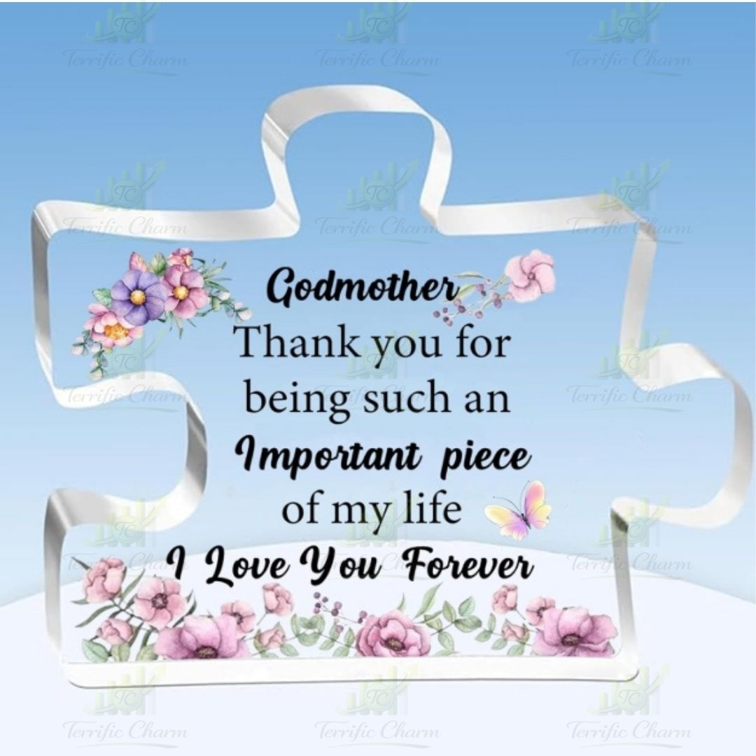Puzzle Shaped Acrylic Plaque_Godmother
