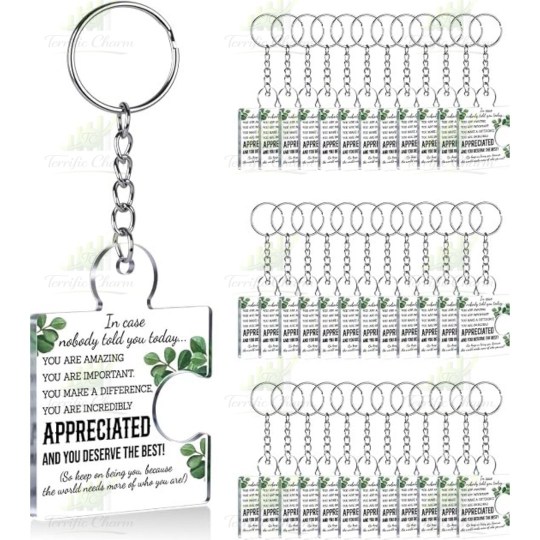 Team Appreciation Thank You Transparant Keychain Gift